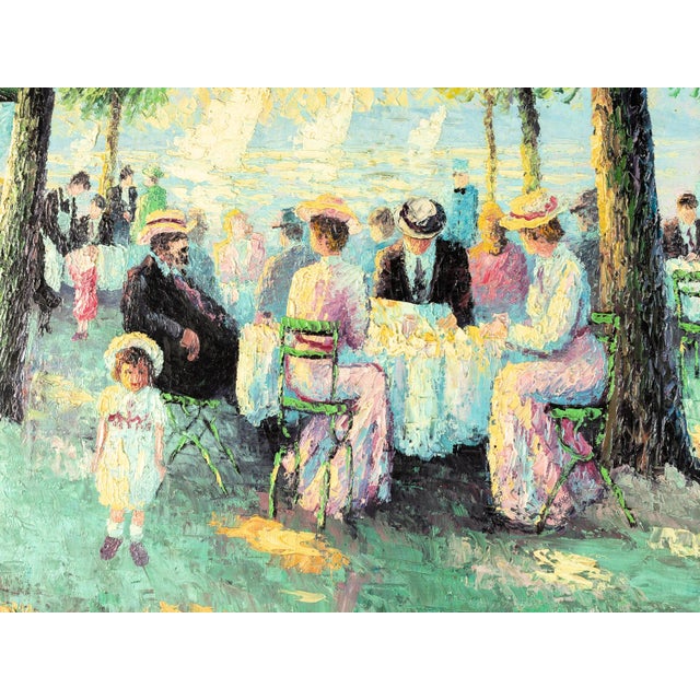 P. Arnaux, Impressionism Paris Cabaret, 20th Century, Oil on Canvas For Sale - Image 6 of 8