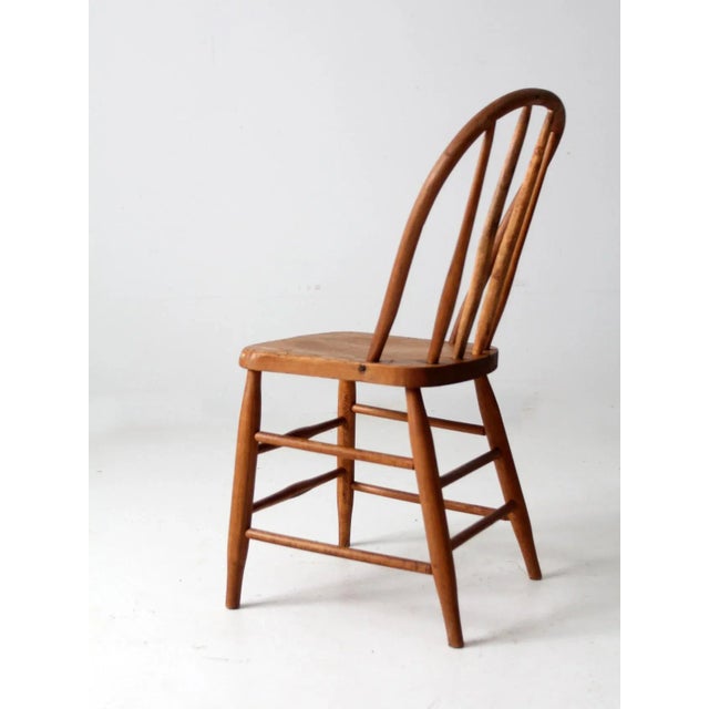 Late 19th Century Antique Farmhouse Windsor Chair For Sale - Image 5 of 12