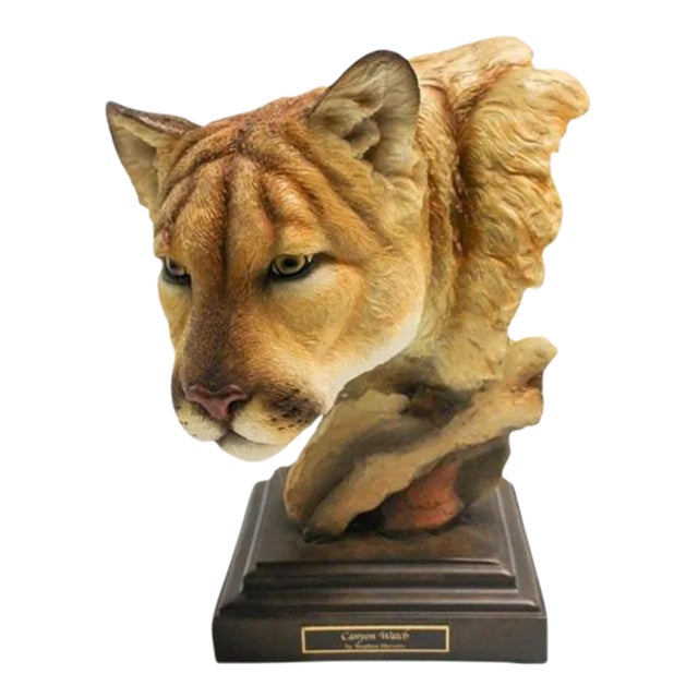 Cougar Canyon Watching Sculpture For Sale