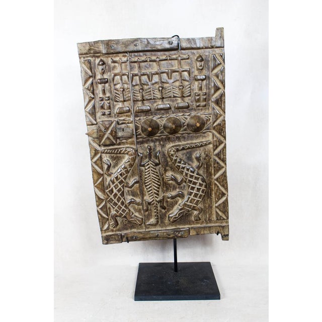 Dogon Granary Door on Stand For Sale - Image 5 of 5