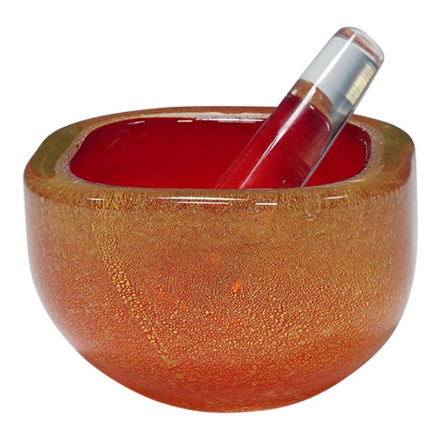 Bowl in Red Sommerso Glass, Flavio Poli for Seguso Murano 1940s For Sale