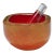 Bowl in Red Sommerso Glass, Flavio Poli for Seguso Murano 1940s For Sale