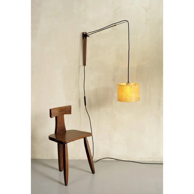 Wood Swedish Counterweight Wall Lamp, 1960s For Sale - Image 7 of 8
