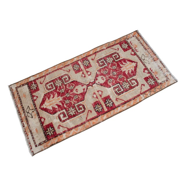 1970s Hand Knotted Door Mat, Entryway Rug, Bath Mat, Kitchen Decor, Small Rug, Turkish Rug - 1′7″ × 3′3″ For Sale - Image 5 of 14