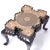 1960s Anglo Indian Carved Wood and Kashmiri Decorated Coffee Table For Sale - Image 4 of 12