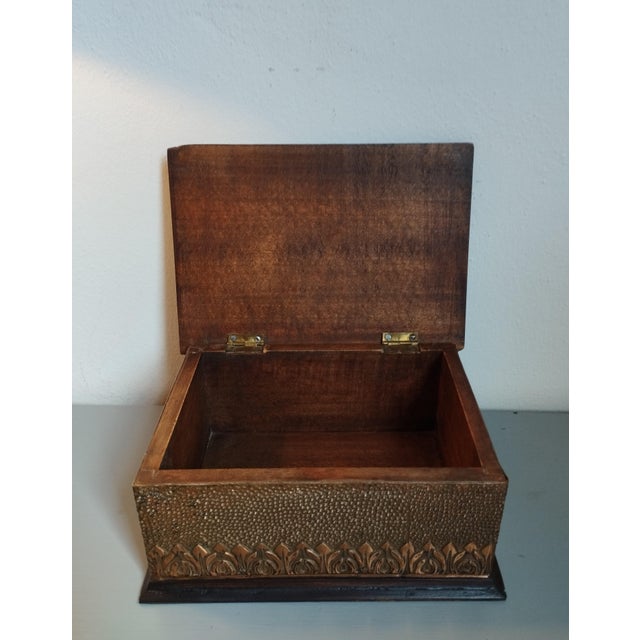 1950s French Embossed Copper Box with Figurative Scene, 1950s For Sale - Image 5 of 9