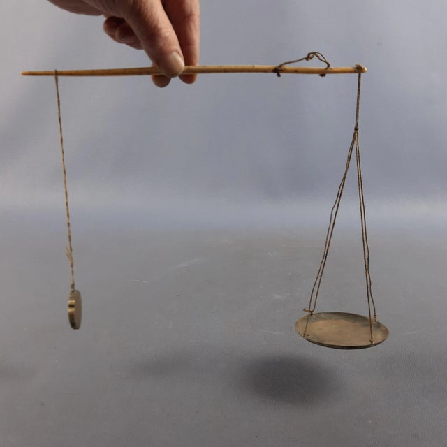 Small Antique Chinese Portable Scales in Wooden Case, 19th Century, Set of 3 For Sale - Image 6 of 11