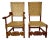 Pair of Mid 20th Century Carved Wooden and Woven Rope Armchairs For Sale