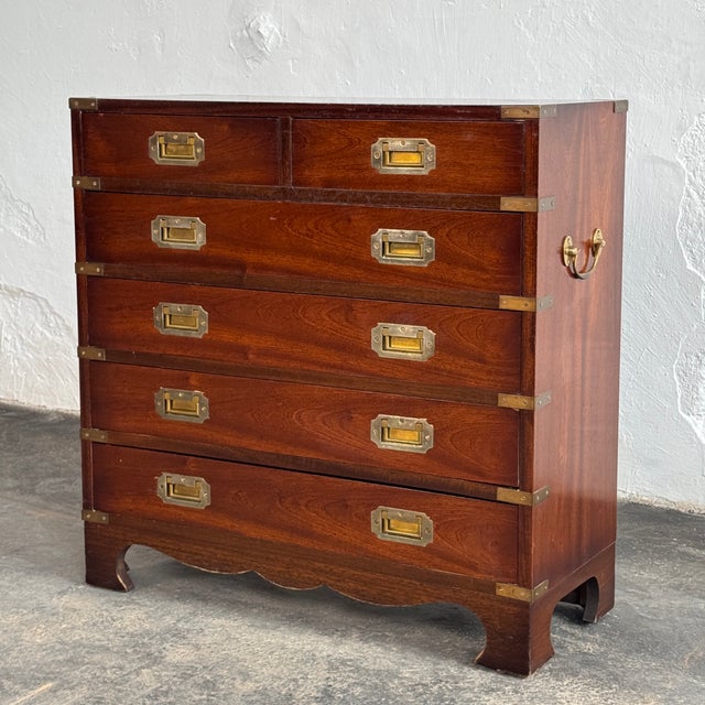 British Mahogany Military Chest, Early 1900s For Sale - Image 6 of 15