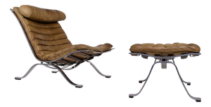 Set of Ari Armchair and Ottoman from Arne Norell, 1970s