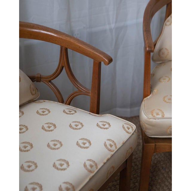 William " Billy " Haines Mid-Century Modern Attributed to Billy Haines Fruitwood Lounge Chairs - A Pair For Sale - Image 4 of 15