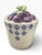 Traditional Vintage Treasure Craft Hopscotch Plum Cookie Jar, Blue & White Ceramic For Sale - Image 3 of 6