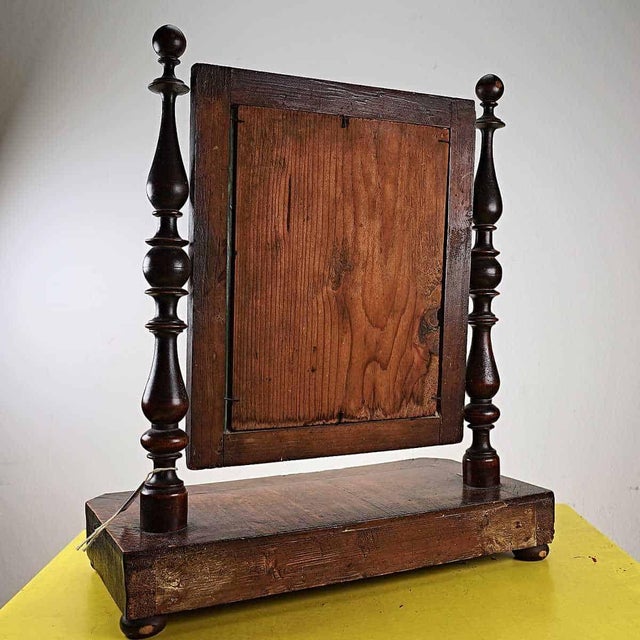 Antique Wooden Table Mirror For Sale - Image 5 of 6
