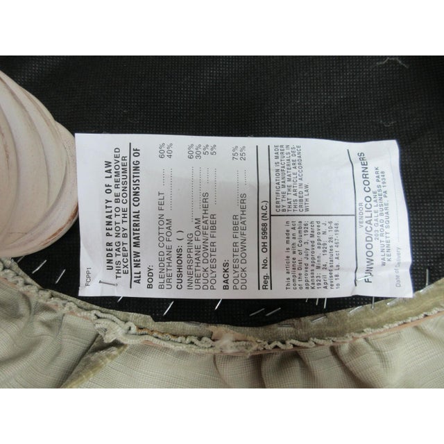 1990s Lauren Brooks Vanguard Puff Ottoman Italian Crewel Stitch Ottoman Foot Stools For Sale - Image 11 of 11