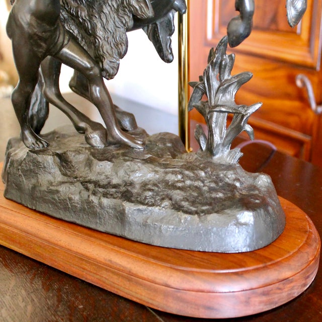 Early 20th Century Marly Horse (Cheval De Marly) Sculptural Cast Metal Lamp For Sale - Image 5 of 13