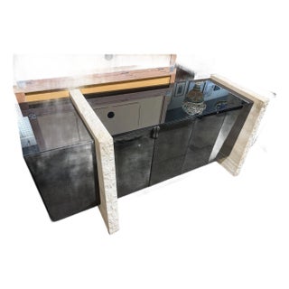 Brutalist Style Tesselated Stone Buffet For Sale