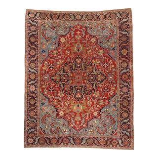 Late 19th Century Persian Heriz Rug, 11'10 X 15'00 For Sale