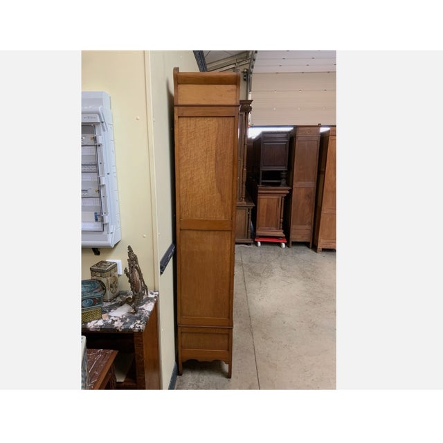 Wood Antique Art Nouveau Linen Cupboard or Wardrobe, 1910s For Sale - Image 7 of 11