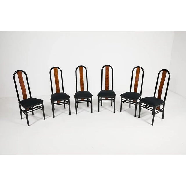 Wood Vintage Chairs from GDM, Italy, 1980s, Set of 6 For Sale - Image 7 of 7