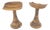 Turned Bases Carved Seat Solid Oiled Walnut Bar Stools MINT! For Sale
