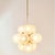 Mid-Century Modern Space Age Atomic Sputnik Brass Twelve Glass Spheres Ceiling Light from Kaiser Leuchten, Germany, 1960s For Sale - Image 3 of 8