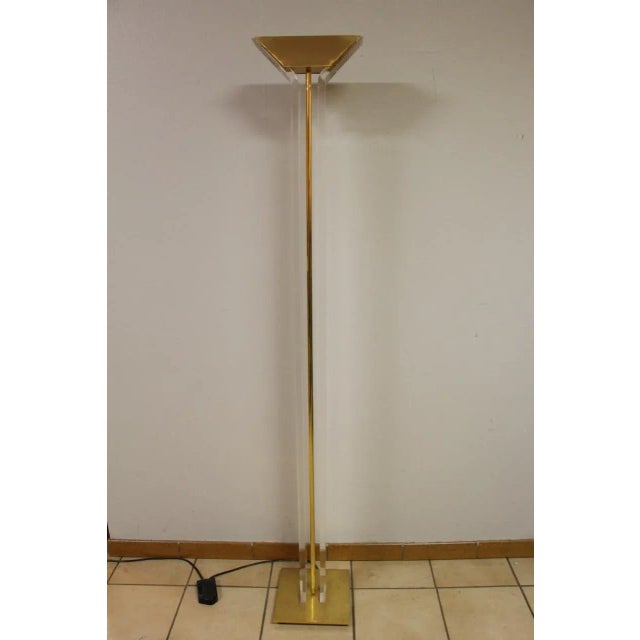 Acrylic Glass Floor Lamp, 1980s For Sale - Image 6 of 6