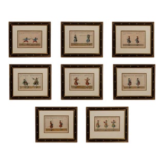 18th Century Framed French Military Engravings- A Set of 8 For Sale