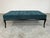 t.h. Robsjohn-Gibbings Teal Blue Velvet Sabre Leg Bench by John Widdicomb For Sale - Image 9 of 10