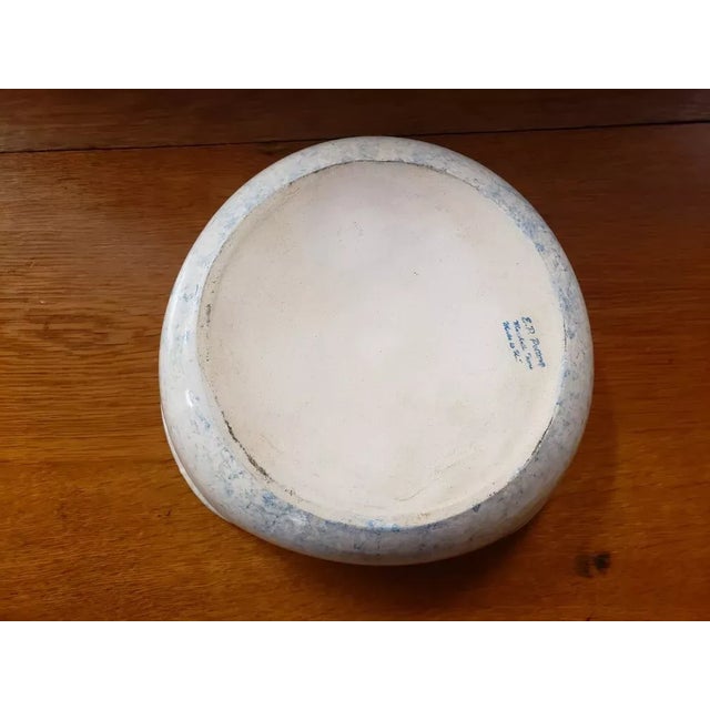 Vintage E.P. Pottery Marshall, Texas Spongeware Apple Shaped Bowl For Sale - Image 4 of 5