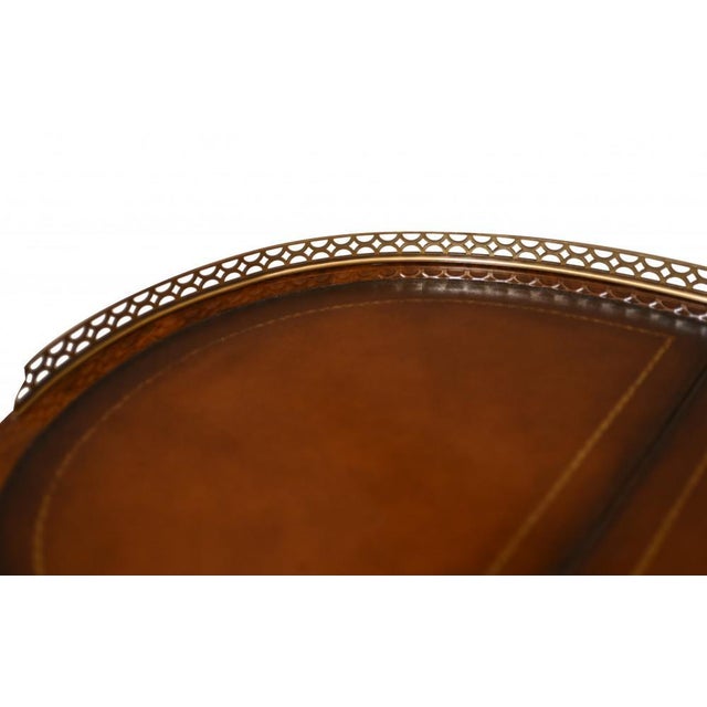 Hollywood Regency Regency Walnut Kidney Desk For Sale - Image 3 of 12