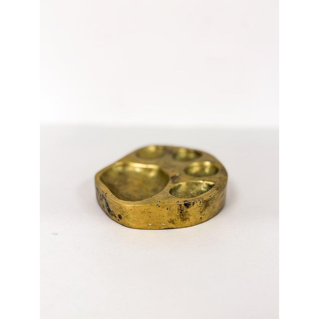 Metal Vintage Brass Tiger Paw Trinket Dish Mold Decorative Catchall Hollywood Regency For Sale - Image 7 of 8