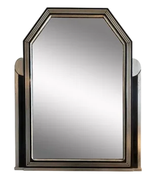 Art Deco Decorative Black and Silver Mirror