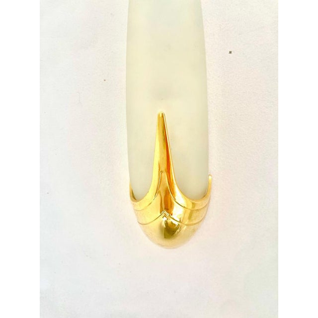 Metal Smoked Glass and Gilt Gold Metal Wall Lights by Idearte, Spain, 1980, Set of 2 For Sale - Image 7 of 8