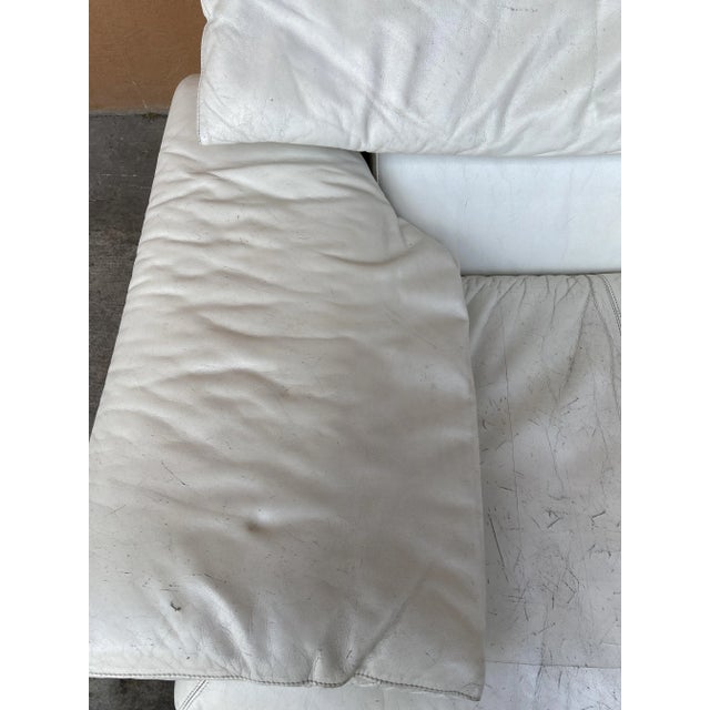 Mid-Century Italian White Leather Alanda Sofa by Paolo Piva for B&B Italia / C&B Italia, 1970s For Sale - Image 12 of 15