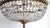 Traditional Antique French Brass and Crystal 4-Light Chandelier, 1940s For Sale - Image 3 of 10