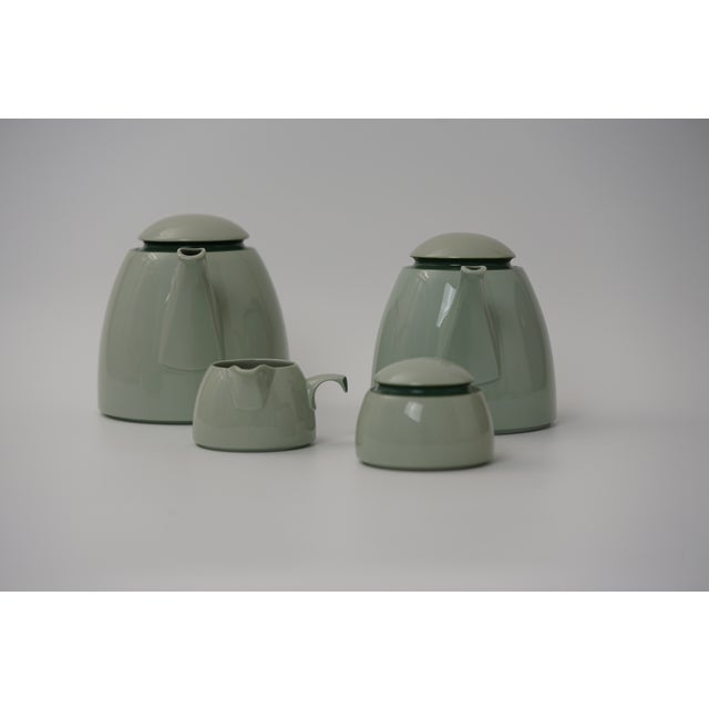 Shape 680 Selecta Decor S-117 in Celadon Green Tea Service by Ernst August Sundermann for Fürstenberg, 1970s, Set of 45 For Sale - Image 9 of 18