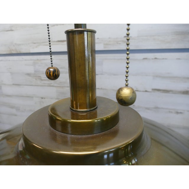 Mid 20th Century Authentic Marbro Monumental Brass Table Lamps With Original Pleated Shades - a Pair For Sale - Image 18 of 18