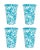 Crow Canyon Home Splatterware, 14 oz. Tumblers in Turquoise & White - Set of 4 For Sale In San Francisco - Image 6 of 6