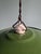 Green Vintage Industrial Pendant Lights in Green Enameled Sheet Metal and Porcelain, 1940s, Set of 3 For Sale - Image 8 of 18