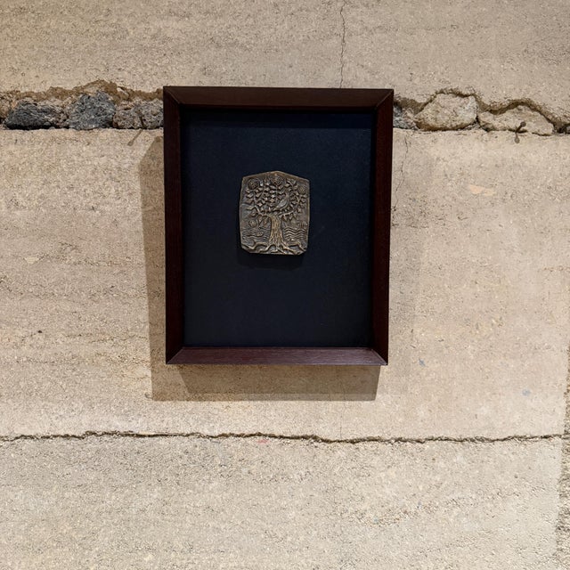 Mid-Century Modern Still Life Italian Bronze Art Framed Mid Century Modern For Sale - Image 3 of 7