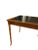 Late 20th Century Carved Walnut & Black Tooled Leather Faux Bamboo Game Table For Sale - Image 10 of 18