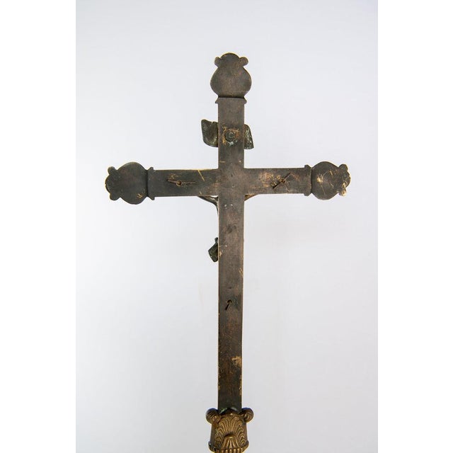 Antique Altar Cross Crucifix in Baroque Style For Sale In New York - Image 6 of 8