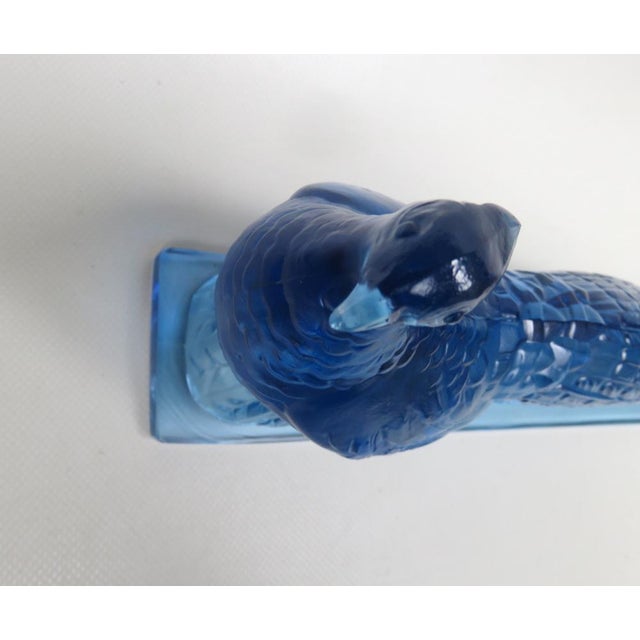 Art Deco Table Lamp in Blue Glass from Verlys France, 1920s For Sale - Image 17 of 18