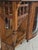 Antique 1890s Tiger Oak Over Mantel With Bowed Glass Cabinet & Beveled Mirrors For Sale - Image 9 of 17