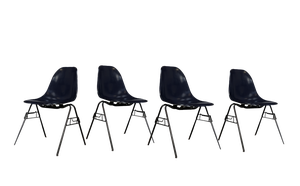 Fiberglass DSS Stacking Side Chairs by Charles & Ray Eames for Herman Miller, 1950s, Set of 4