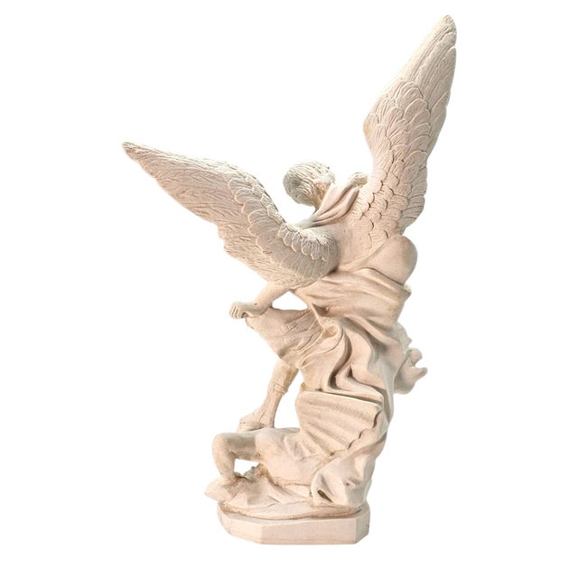 St. Michael Archangel Sculpture in Marble Resin Composite, 11.5" For Sale In San Francisco - Image 6 of 11