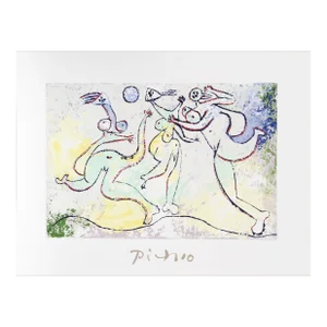 1980s "Trois Femmes Jouant au Ballon sur la Plage" Lithograph After Pablo Picasso