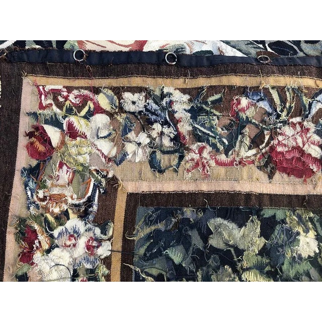 Antique 19th Century Silk & Wool French Tapestry For Sale - Image 11 of 13