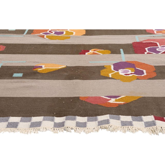 Märta Måås-Fjetterström Ulla Schumacher Vintage Swedish Rollakan Rug, 05'08 X 07'05 For Sale - Image 4 of 11