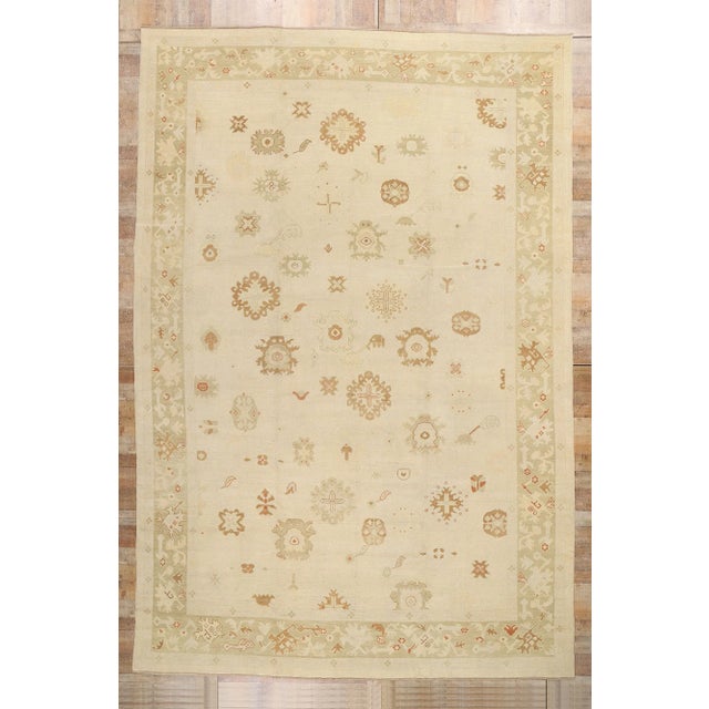 Vintage Modern Turkish Oushak Rug - 10'09 X 15'00 For Sale - Image 9 of 9